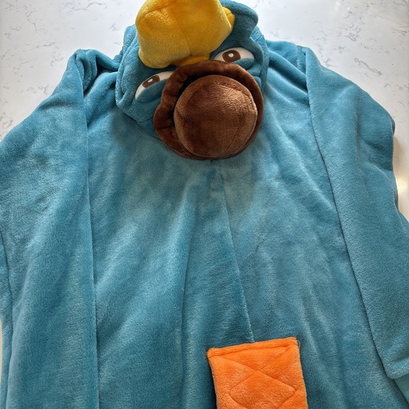 Perry the Platypus Bodysuit Costume Brushed Fleece Halloween Cosplay Adult SZ SM - Picture 9 of 12